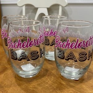 NWT.  Set of 4, stemless wine glasses.